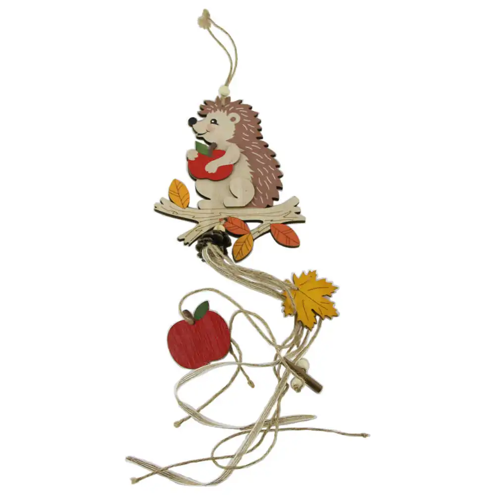 Ornamente și figurine decorative - Decor pentru usa cu arici 13 x 65 cm lemn