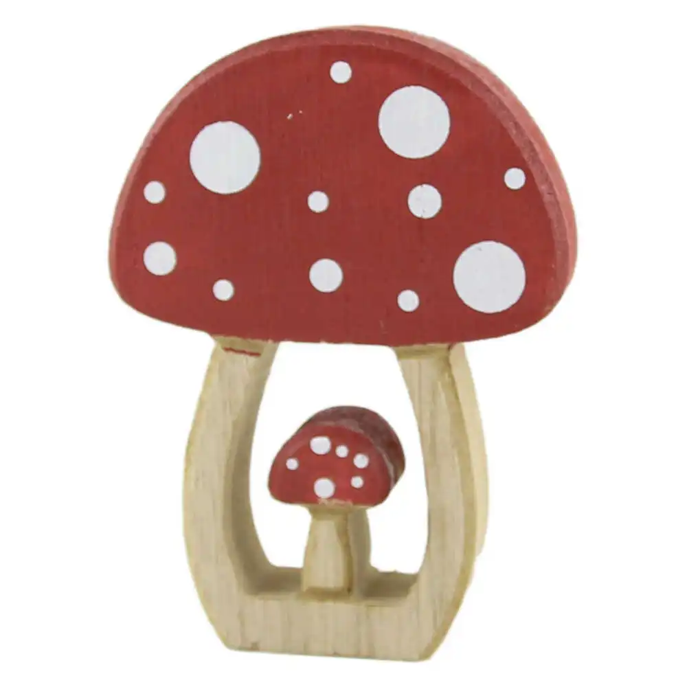 Ornamente și figurine decorative - Decor toamna ciuperca din lemn 10 cm hy-4862