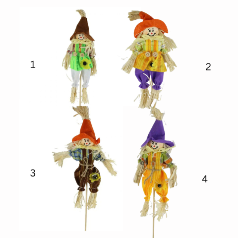 Decor toamna Pick Sperietoare din paie si textil 38 cm [1]