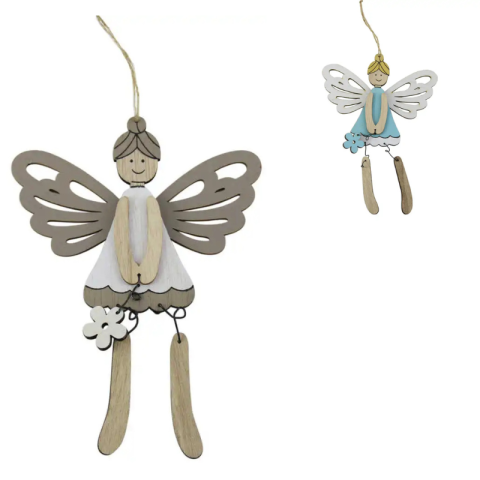 Ornamente și figurine decorative - Decoratiune pentru usa Zana 15 x 27 cm culori diferite