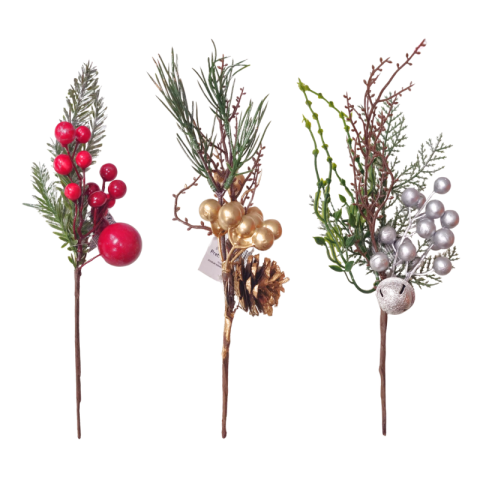 Noutăți Librăria Compas - Decoratiune craciun crenguta 29cm diferite culori