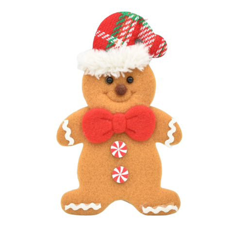 Ornamente și figurine decorative - Decoratiune turta dulce textil 9x15 cm