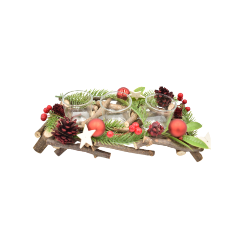 Decoratiune Craciun suport luminare 30x14x8 cm [2]