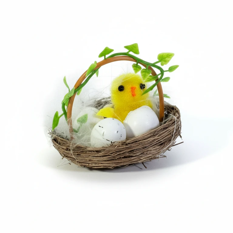 Artă și creativitate - Decoratiune Paste cu pui in cuib si oua decorative