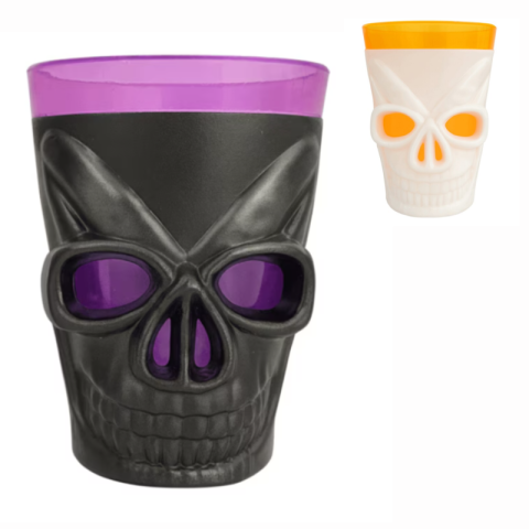 Noutăți Librăria Compas - Pahar luminos craniu Halloween 7.5 cm culori diferite