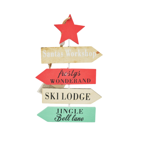 Noutăți Librăria Compas - Decoratiune pentru brad lemn cu mesaje 12x20cm