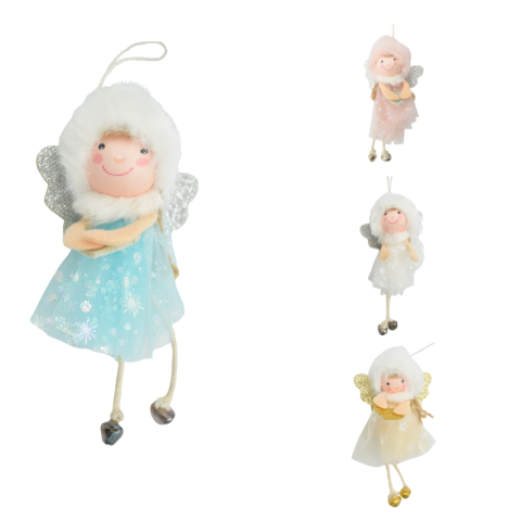 Noutăți Librăria Compas - Decoratiune pentru brad inger 15 cm culori diferite