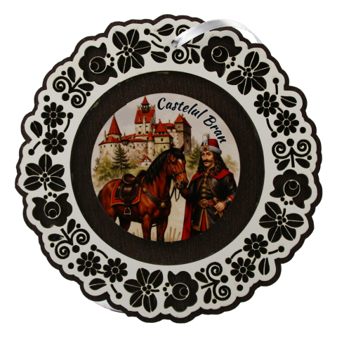 Casă și decorațiuni - Decoratiune perete din lemn 18.5 cm Castelul Bran