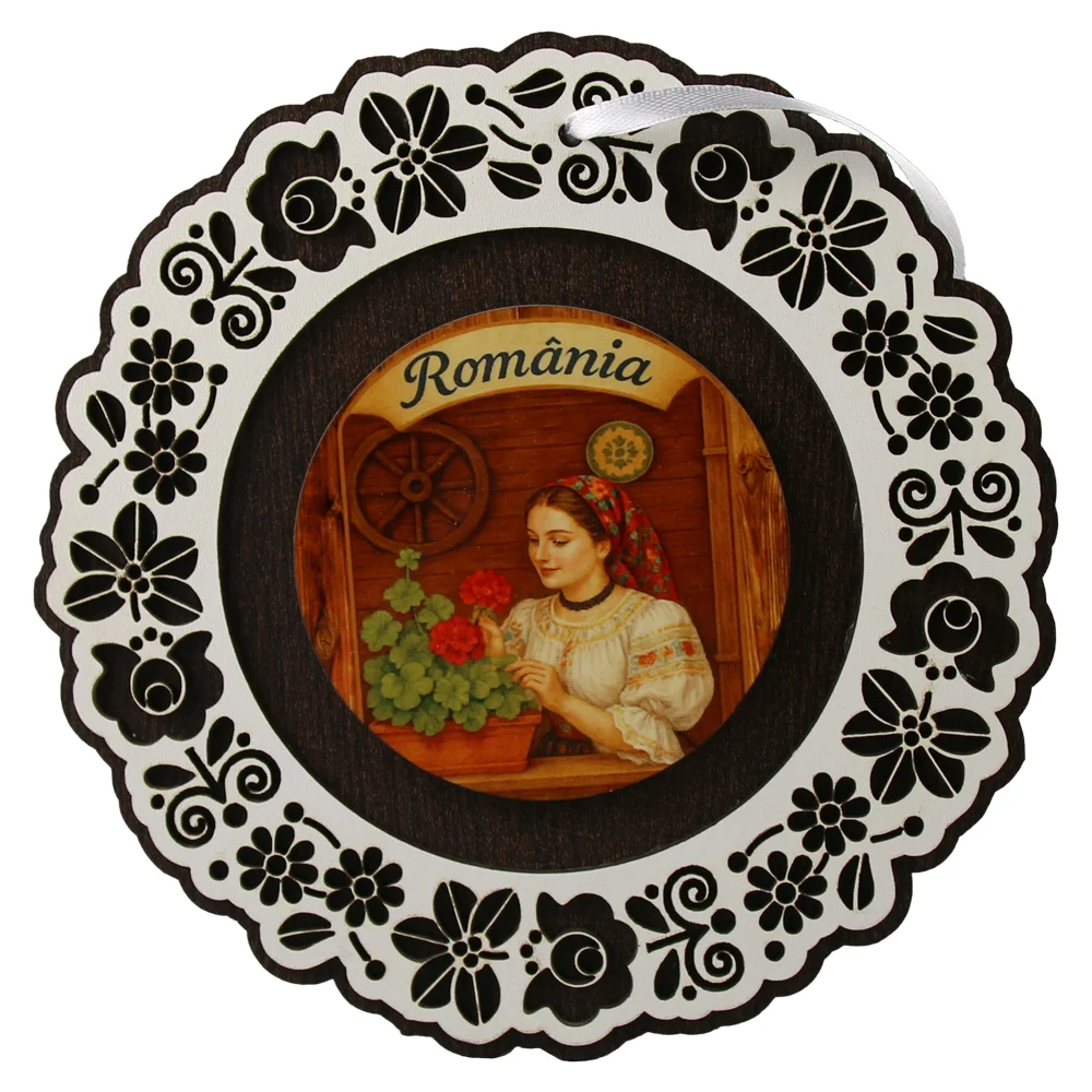 Casă și decorațiuni - Decoratiune perete din lemn 18.5 cm Romania Tarancuta