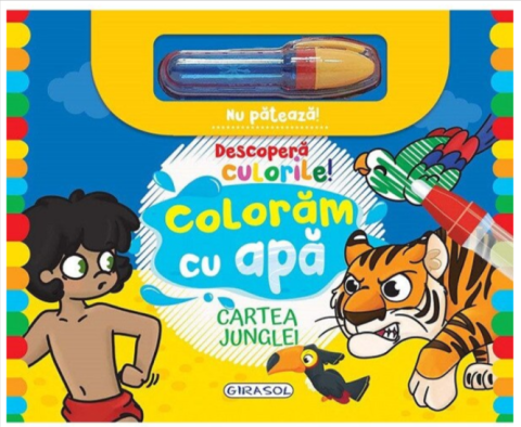 Cărți de colorat - Descopera culorile! Cartea junglei