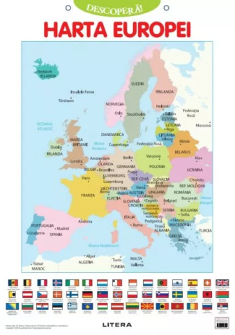 Noutăți Librăria Compas - Descopera! Harta Europei (plansa educationala)