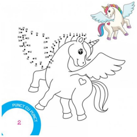 Desenez si colorez unicorni. Punct cu punct [1]
