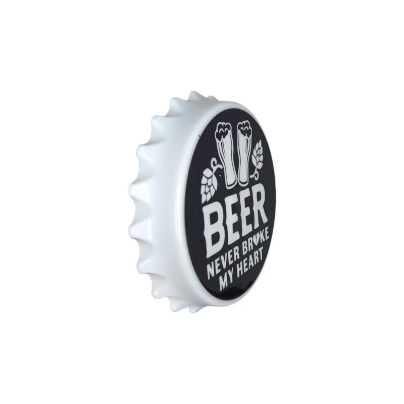 Desfacator sticla bere cu magnet Beer never broke my heart [4]