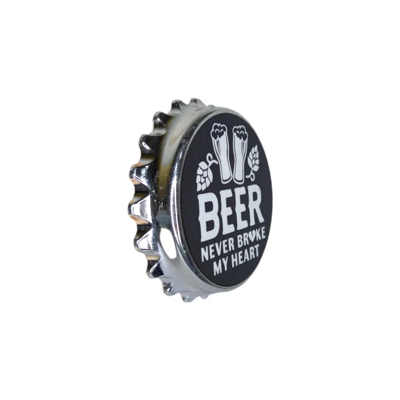 Băuturi și accesorii - Desfacator sticla bere cu magnet Beer never broke my heart