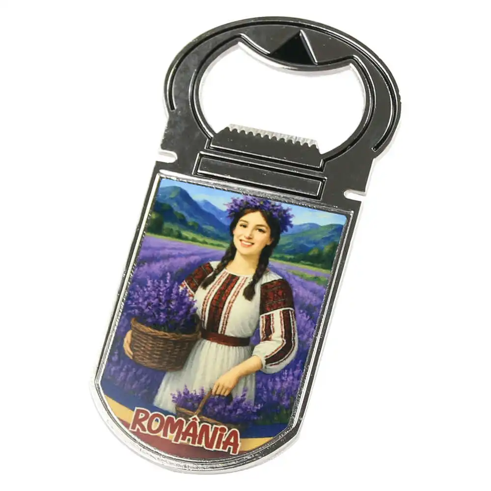 Băuturi și accesorii - Desfacator sticle cu magnet 4x9 cm Tarancuta cu lavanda