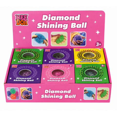 Jucării senzoriale și antistres - Diamond squishy shining ball 3 ani+ diverse culori