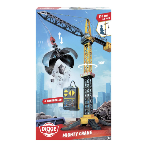 Mașinuțe de jucărie - DICKIE MACARA MIGHTY CRANE 110CM ROTATIE 360 CU TELECOMANDA