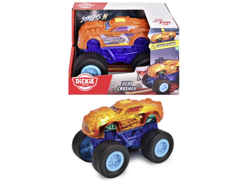 Mașinuțe de jucărie - DICKIE MASINA DE TEREN BEAT CRUSHER CU LUMINI SI SUNETE 17CM