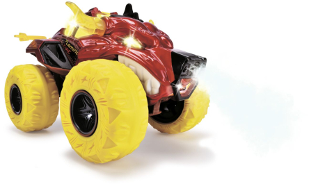 DICKIE MASINA DE TEREN FLAMING FIRE MONSTER CU LUMINI SUNETE SUSPENSII SI FUNCTIE ABUR 25CM [6]