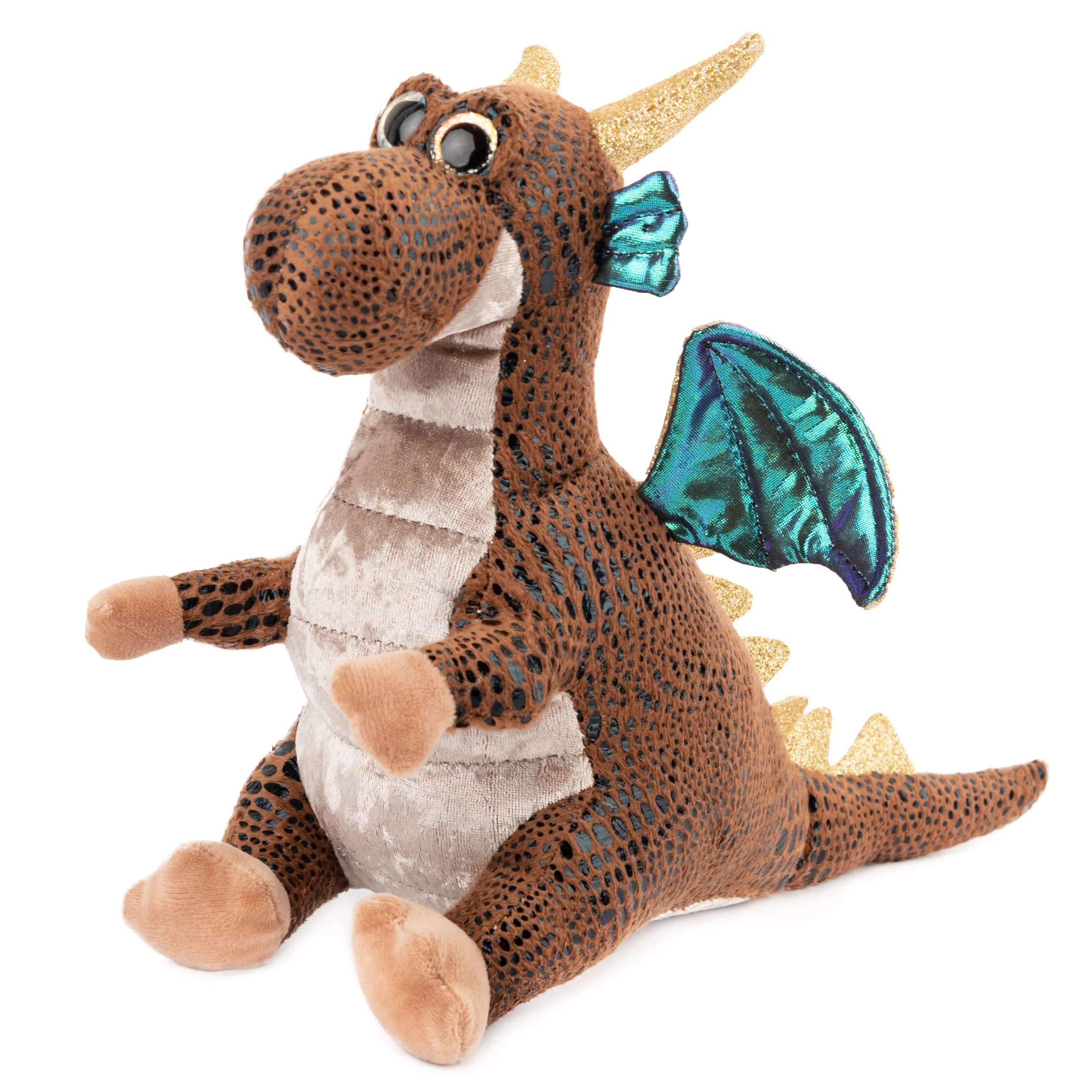 Jucării de pluș - Jucarie de plus Dragon maro 32cm