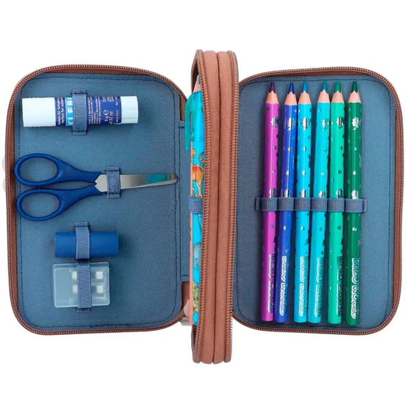 Penar echipat 2 compartimente 19.5 x 12.5 x 5.5 cm maro [1]