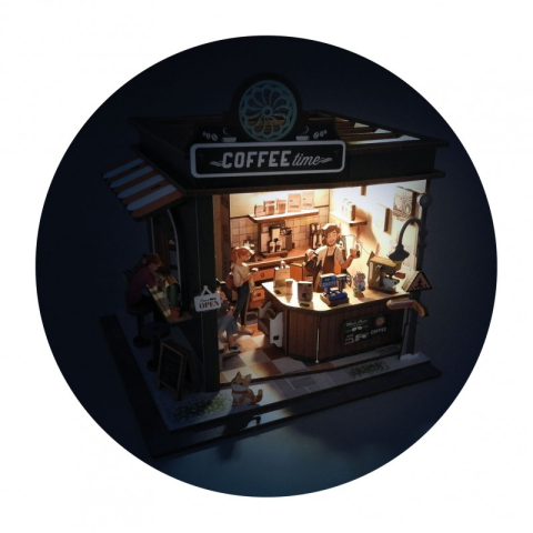 Diorama cafenelei macheta din lemn 3D Buki France [3]