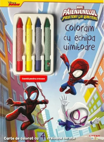 Cărți de colorat - Paienjenelul si prietenii lui uimitori. Coloram cu echipa uimitoare