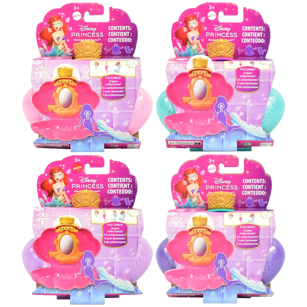 Jucării pentru apă și baie - Papusa surpriza Disney Princess Mermaid Bath Reveal Mattel