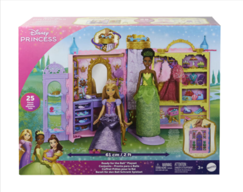 Păpuși și accesorii - Set de joaca Disney Princess Pregatire pentru bal cu 25 de accesorii