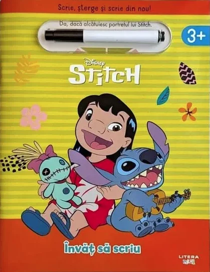 Cărți - Disney stitch. Invat sa scriu.  Scrie, sterge si scrie