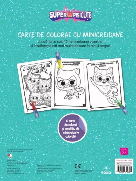 Disney Superpisicute Carte de colorat cu 12 creioane [1]