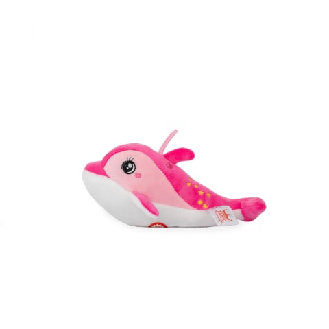 Jucării și jocuri - Jucarie de plus Delfin cu sunete 20 cm roz