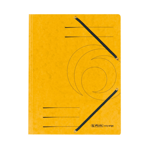 Noutăți Librăria Compas - Dosar carton plic A4 inchidere cu elastic galben Herlitz