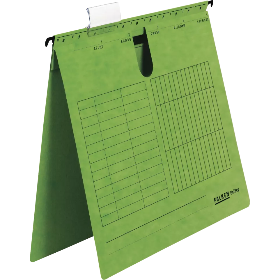 Organizare și arhivare - Dosar cu bagheta A4 verde Falken Unireg