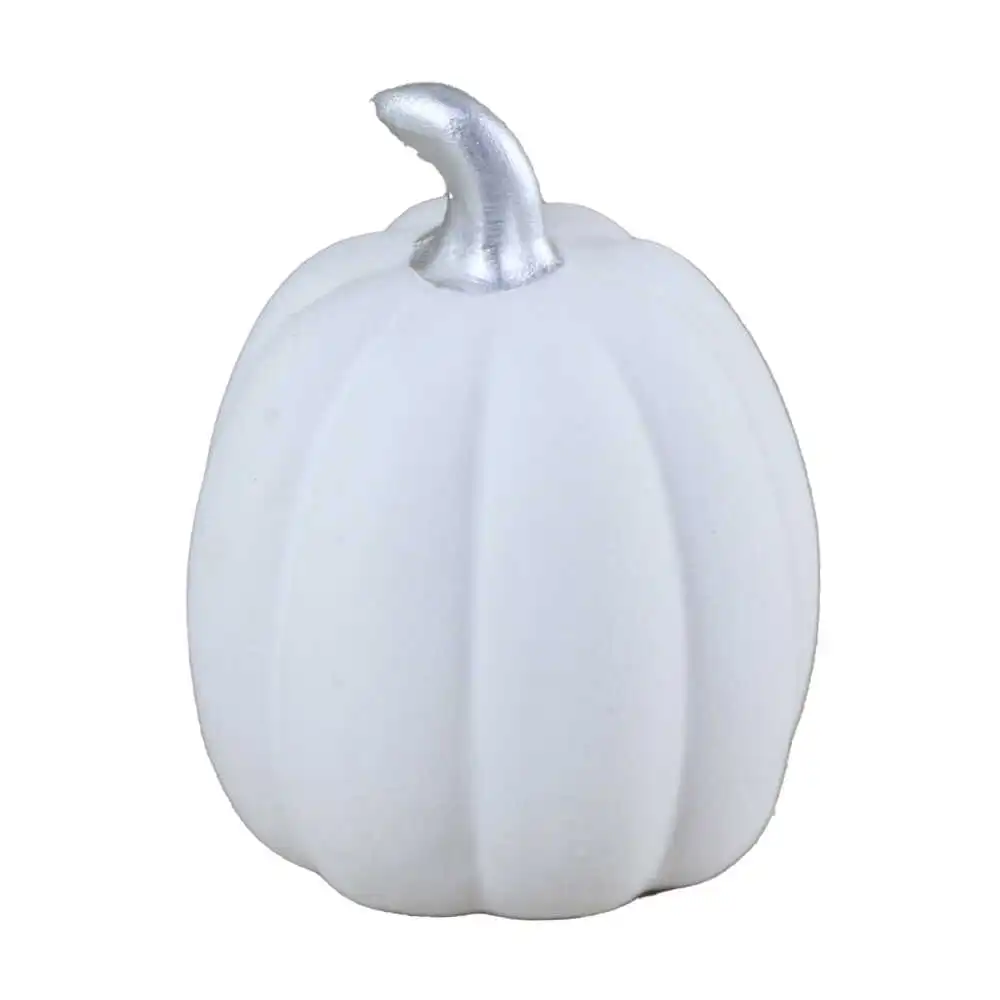 Ornamente și figurine decorative - Dovleac alb decorativ din ceramica 8x11 cm