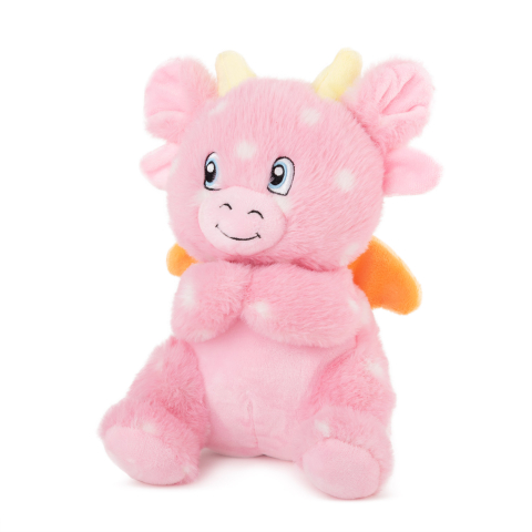 Jucării și jocuri - Jucarie de plus Dragon roz 24 cm