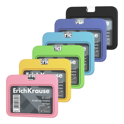 Noutăți Librăria Compas - Ecuson orizontal silicon 85 x 54 mm Erich Krause culori diferite