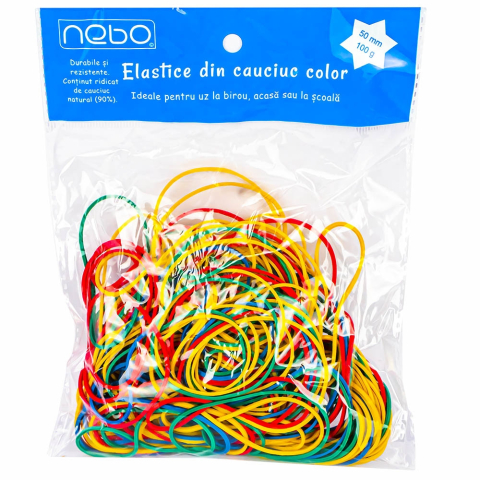 Elastice cauciuc color 50mm 100g Nebo [1]