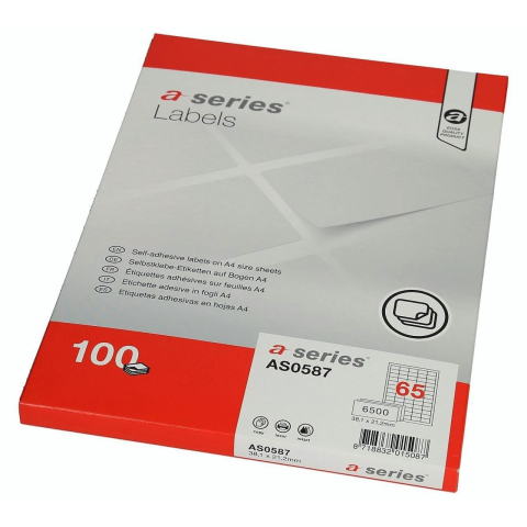 Papetărie și articole din hârtie - Etichete autoadezive pretaiate 65/coala A-Series A4 100 coli