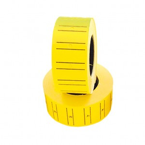 Etichete adezive - Etichete rola pret drepte galbene Ecada