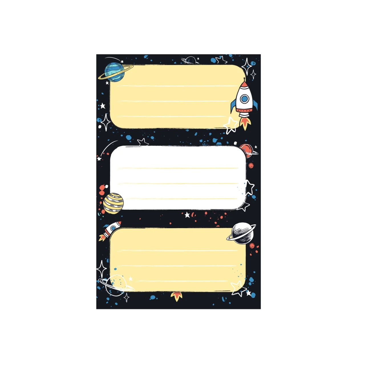 Etichete scolare Space set 3x3 coli Herlitz [1]