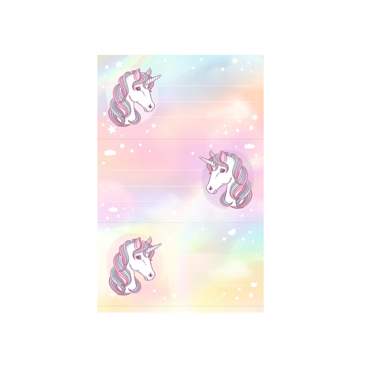 Etichete școlare - Etichete scolare Unicorn 9 buc/set Herlitz