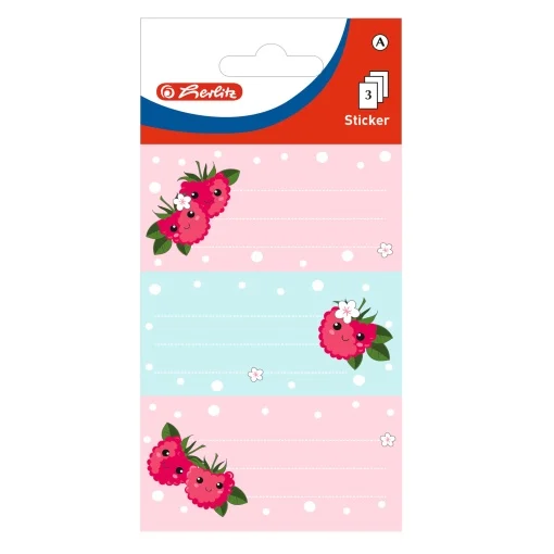 Etichete școlare - Etichete scolare motiv Zmeura set 8 x 12,5 cm