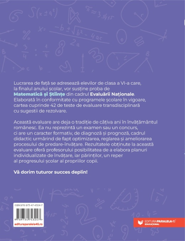 Evaluarea Nationala 2025. Clasa a VI-a. Matematica si Stiinte - Bogdan Antohe, Florin Antohe, Marius Antonescu, Lucia Popa, Agnes Voica [1]