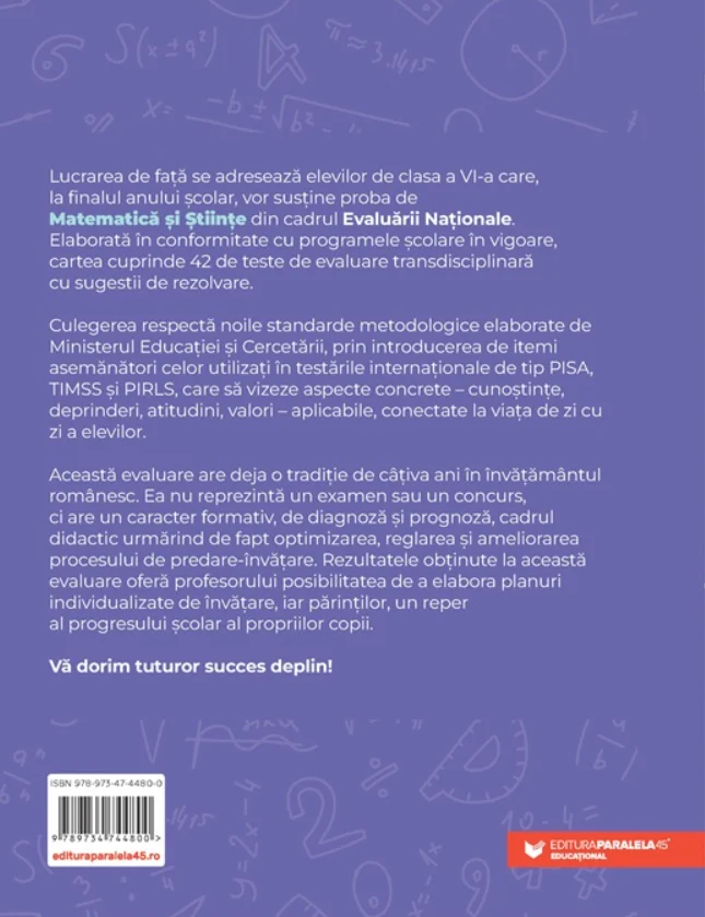 Evaluarea Nationala 2027 Matematica si Stiinte Clasa a VI-a - Florin Antohe, Bogdan Antohe, Marius Antonescu, Lucia Popa, Agnes Voica [1]