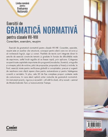 Exercitii de gramatica normativa pentru clasele a VII-VIII-a - Mirela-Gabriela Tanc, Ioana-Luminita Trempe [1]