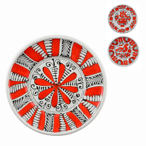 Souvenir România - Farfurie pentru decor din ceramica 16 x 16 x 2 cm modele diferite