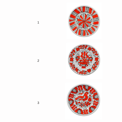 Farfurie pentru decor din ceramica 16 x 16 x 2 cm modele diferite [1]