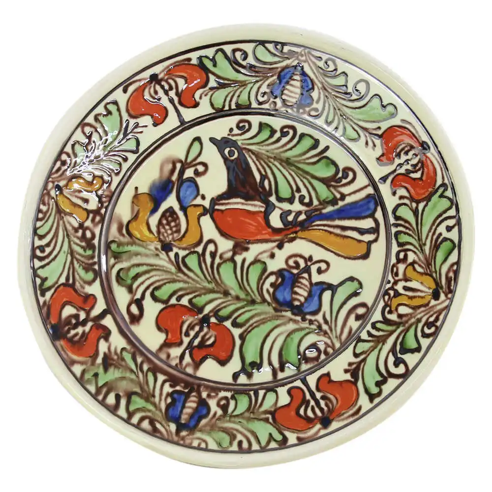 Casă și decorațiuni - Farfurie din ceramica de Corund cu motive traditionale 25 cm