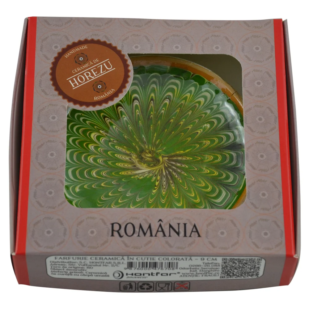 Farfurie ceramica in cutie colorata 9cm [4]